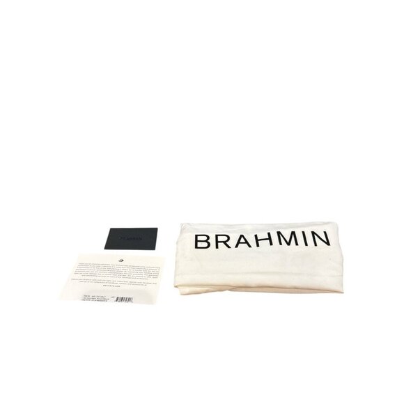 BRAHMIN LARGE DUXBURY “BLUE LACE MELBOURNE “ SATCHEL CROC Leather Good Condition - Picture 9 of 10